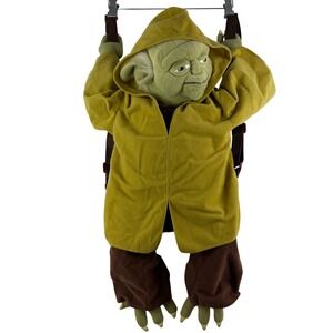 Disney Parks Yoda Plush Backpack Kids OS Star Wars Jedi Master Green Brown